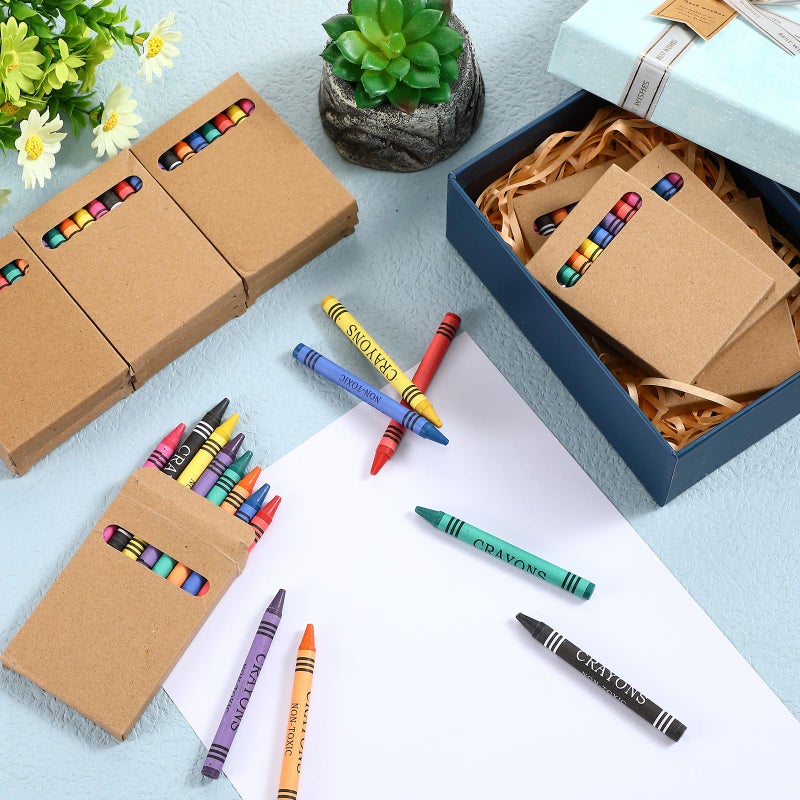 Trandraft Crayons Bulk 8 Different Color Crayon Wrapped Wax Mini Boxes of Crayons Bulks Crayons Party Favors Packs for Classroom  Home Birthdays  School Teachers (30 Packs) - Image 4